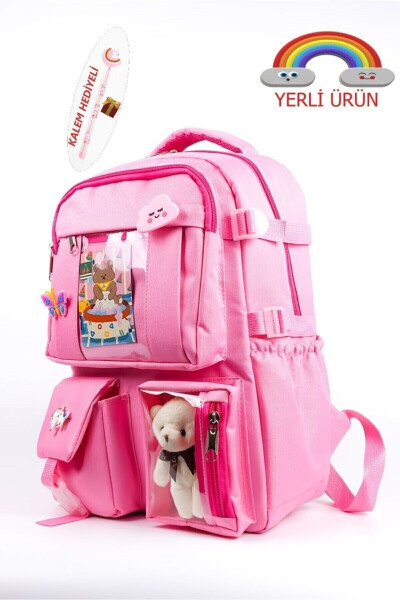 Kawaii Korean Style Full Accessory Orthopedic Domestic Daily School Backpack - 9