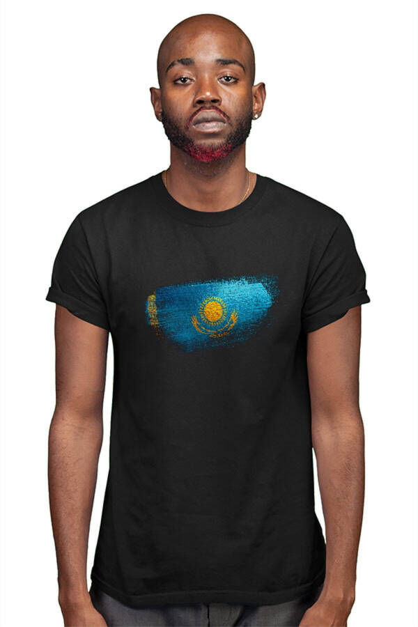 Kazakhstan Black Unisex T-Shirt - 3