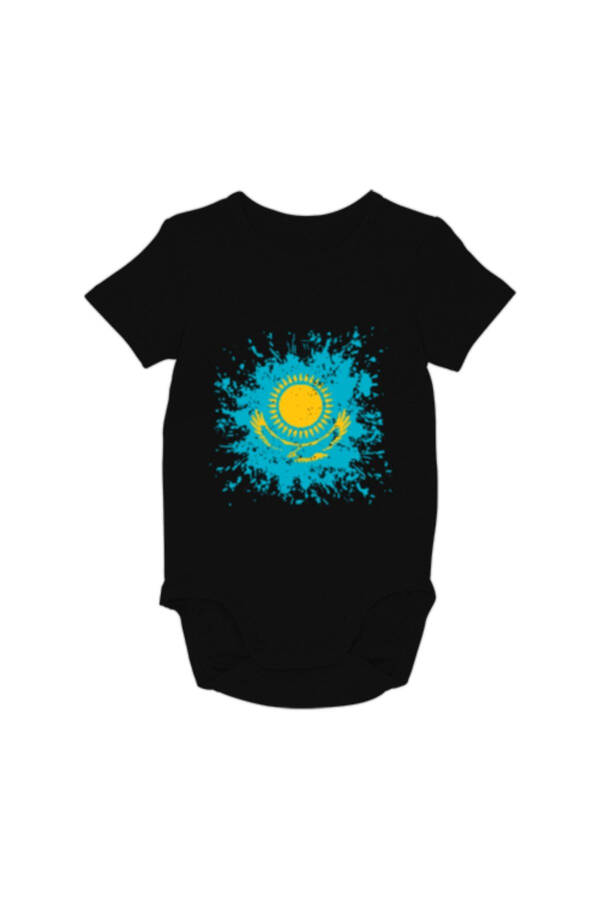 Kazakhstan Flag Baby Romper - 1