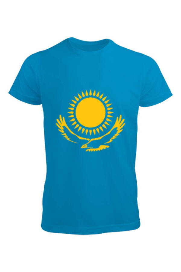 Kazakhstan Flag Turquoise Men's T-shirt - 1