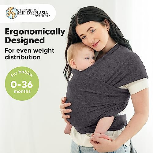 KeaBabies Baby Wrap Carrier - All in 1 Original Breathable Baby Sling, Lightweight, Hands Free Baby Carrier Sling, Baby Carrier Wrap, Baby Carriers for Newborn, Infant, Baby Wraps Carrier (Mystic Gray) - 8