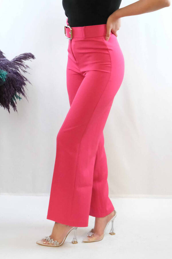 Kemerli Pantolon Pembe - 2