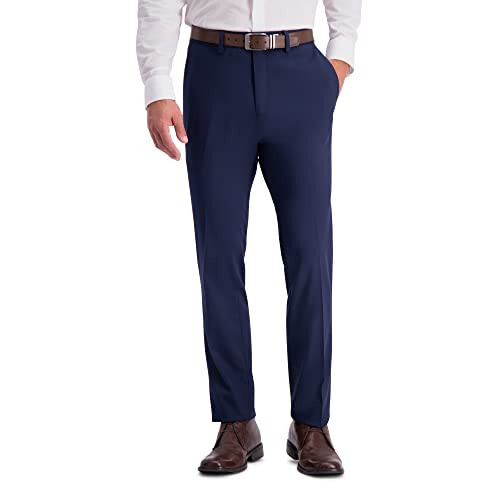 Kenneth Cole REACTION Erkek Slim Fit Desenli Şık Pantolon - 1