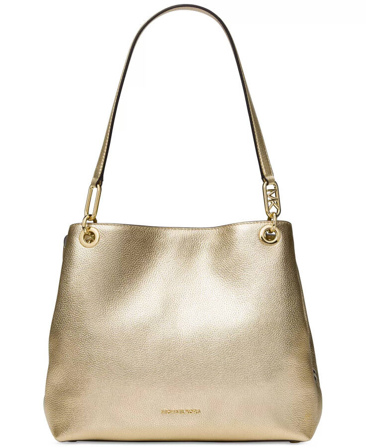 Kensington Large Leather Tote Pale Gold - 7