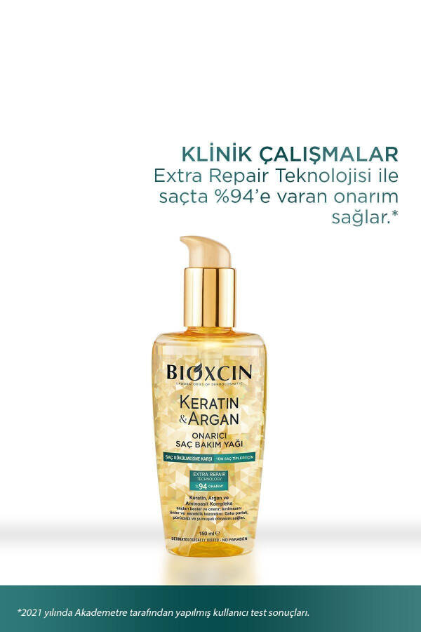 Keratin Argan Besleyici Onarıcı Saç Bakım Yağı 150 ml - Yıpranmış Ve Hassas Saçlar - 14