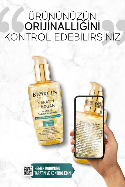 Keratin Argan Besleyici Onarıcı Saç Bakım Yağı 150 ml - Yıpranmış Ve Hassas Saçlar - 10