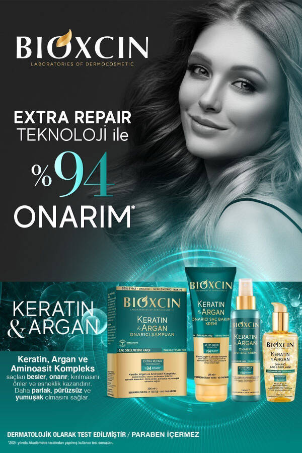 Keratin Argan Oziqlantiruvchi Tiklovchi Soch Parvarish Yog'i 150 ml - Shikastlangan Va Sezgir Sochlar Uchun - 16