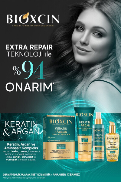 Keratin Argan Oziqlantiruvchi Tiklovchi Soch Parvarish Yog'i 150 ml - Shikastlangan Va Sezgir Sochlar Uchun - 8