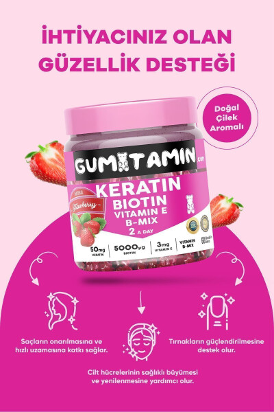 Keratin, Biotin 5000 Soch va Teri Vitamini - 2