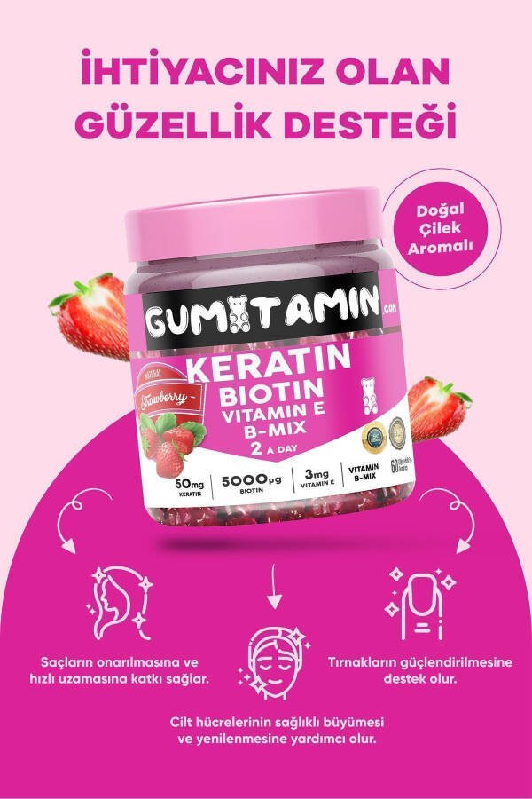 Keratin, Biotin 5000 Soch va Teri Vitamini - 2