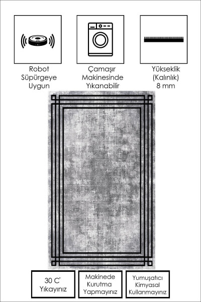 Kesilgan gilam naqshli raqamli bosib chiqarilgan yuvish mumkin bo'lmagan sirpanchiqsiz ingichka mehmonxona oshxona bolalar gilam yo'lagi - 5