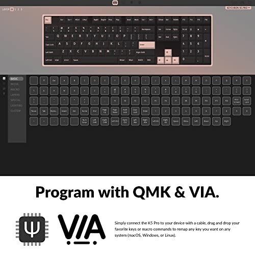 Keychron K5 Pro Hot-swappable Ultra-Slim Custom Mechanical Keyboard, RGB Full Size QMK/VIA Programmable Wireless Bluetooth/USB Wired Keyboard for Mac Windows Linux - Low Profile Gateron Brown Switch - 2