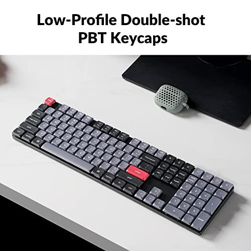 Keychron K5 Pro Hot-swappable Ultra-Slim Custom Mechanical Keyboard, RGB Full Size QMK/VIA Programmable Wireless Bluetooth/USB Wired Keyboard for Mac Windows Linux - Low Profile Gateron Red Switch - 6