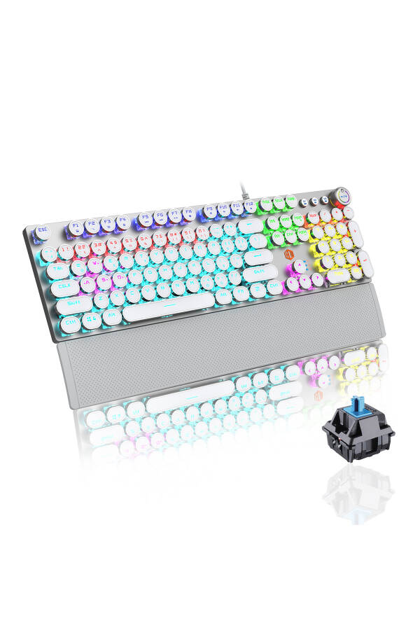 Kg1102 Usb Kablolu Makro Tuşlu Rgb Led Aydınlatmalı Mekanik Gaming Türkçe Q Metalik Klavye - 1