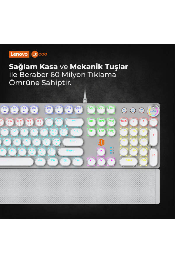 Kg1102 Usb Kablolu Makro Tuşlu Rgb Led Aydınlatmalı Mekanik Gaming Türkçe Q Metalik Klavye - 4