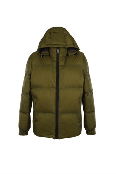 Khaki Comfort Fit Hooded Winter Jacket - 9