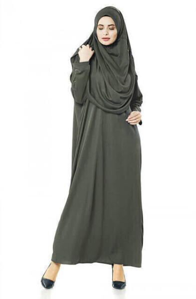 Khaki Green Prayer Dress Worship Set - 2