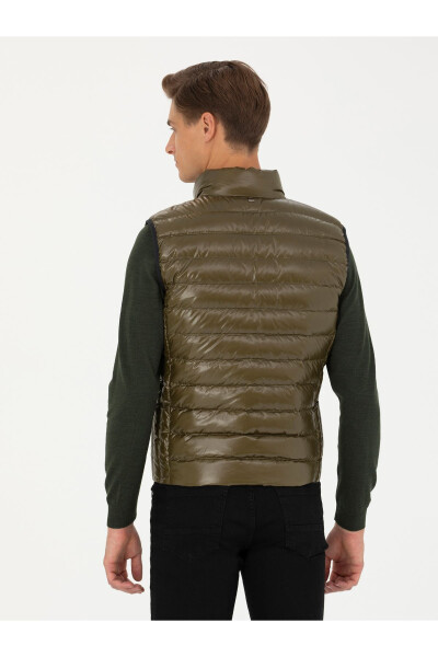 Khaki puffer vest, code 50273110-VR027. - 5