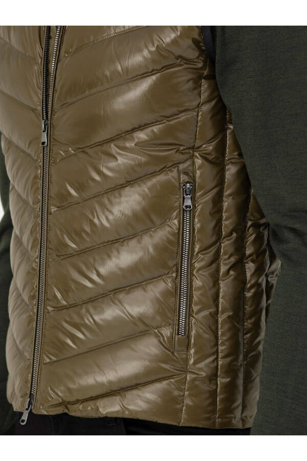 Khaki puffer vest, code 50273110-VR027. - 7