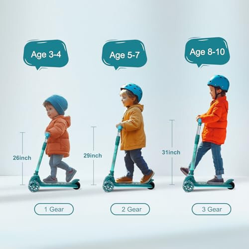 Kick Scooter for Kids, Wheel with Brake, Adjustable Height Handlebar, Foldable, Lightweight, Aged 3-10, Wide Standing Board, and Up to 110lbs - 8