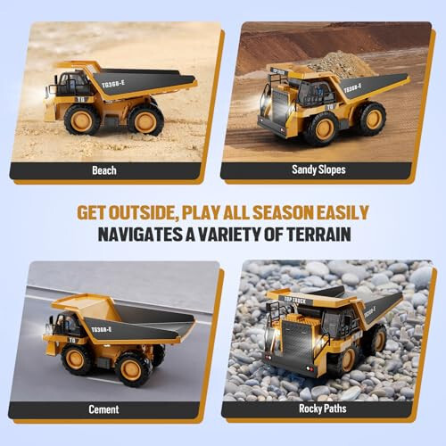 KIDMARKT RC Dump Truck Toy, 9-Channel Remote Control Toy with Metal Bed & Light, Rechargeable Battery, Kids Construction Vehicle Truck Toys for 3+ Boys, Perfect 2024 Kid Birthday Gift for Ages 3-12+ - 6