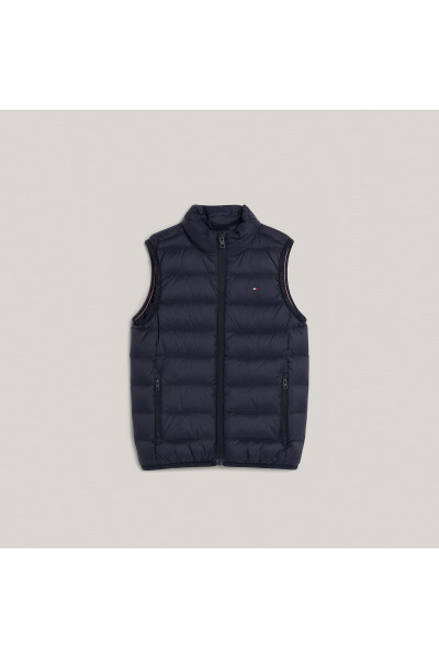 Kids Blue Down Vest - 1