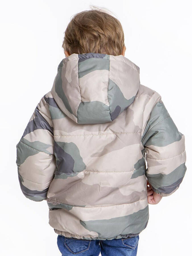 Kids Boys Camouflage Patterned Hooded Jacket with Welsoft Lining AK2510 - 5