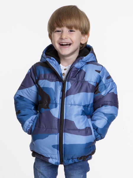 Kids Boys Hooded Jacket with Welsoft Lining and Camouflage Pattern AK2510 - 11