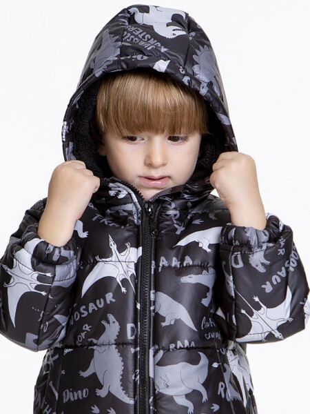 Kids Boys Jacket with Welsoft Lining, Dinosaur Pattern, with Hood AK2509 - 4