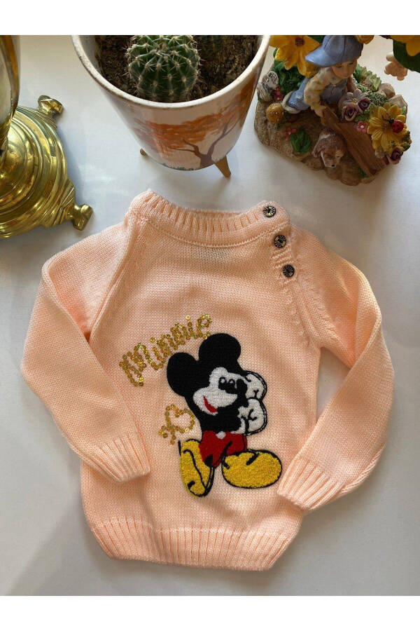 Kids Buttoned Knit Sweater - 1