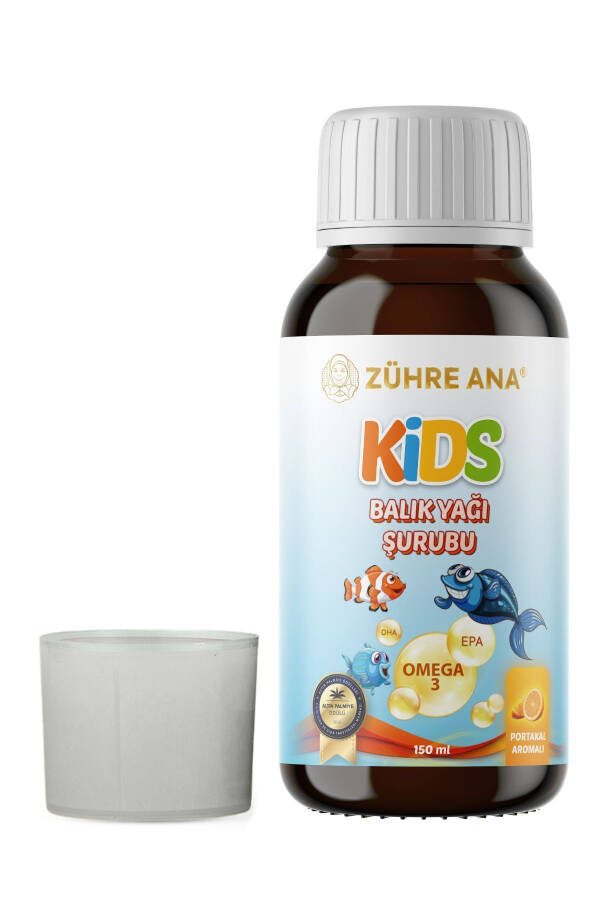 Kids Çocuklar için - Omega 3 Balık Yağı Şurubu Vitamin Katkılı ve Portakallı 150 Ml - 5