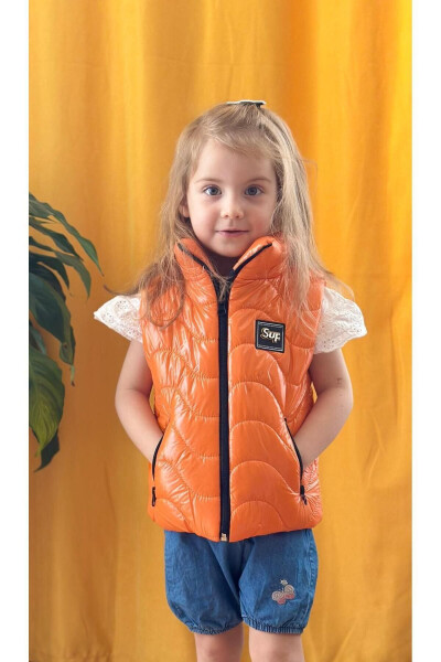 Kids Fleece Lined Zippered Puffy Vest - 2