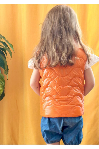 Kids Fleece Lined Zippered Puffy Vest - 4