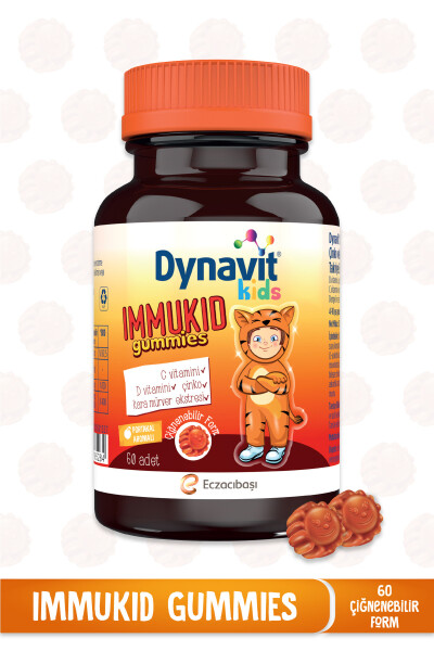 Kids İmmukid Gummies 60 Count Orange Flavored Chewable - 8