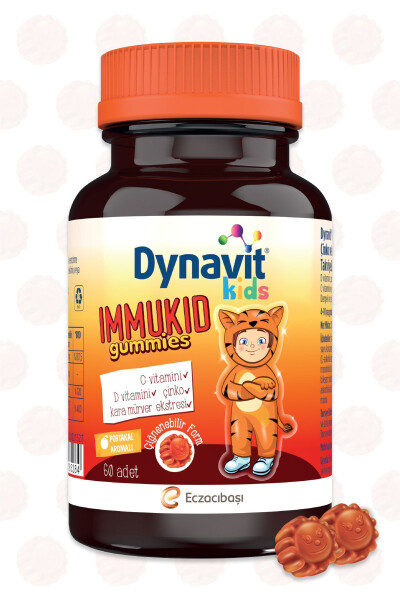 Kids İmmukid Gummies 60 Count Orange Flavored Chewable - 15