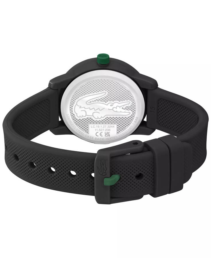 Kids L.12.12 Light Black Silicone Strap Watch 32mm Black - 3