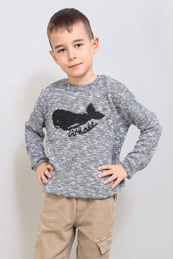 Kids Patterned Knit Sweater (C19-AG50384) - 2