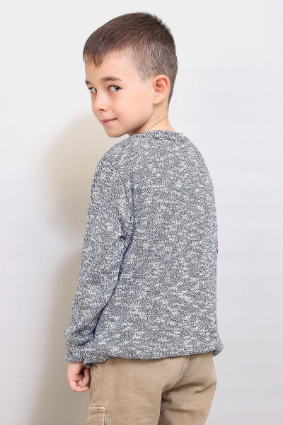 Kids Patterned Knit Sweater (C19-AG50384) - 4