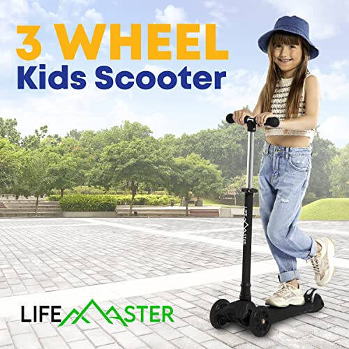 Kids Scooter – Children and Toddler 3 Wheel Kick Scooter – LED Wheel Lights Illuminate When Rolling Lifemaster - 7