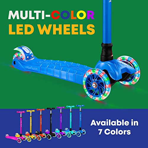 Kids Scooter – Children and Toddler 3 Wheel Kick Scooter – LED Wheel Lights Illuminate When Rolling Lifemaster - 6