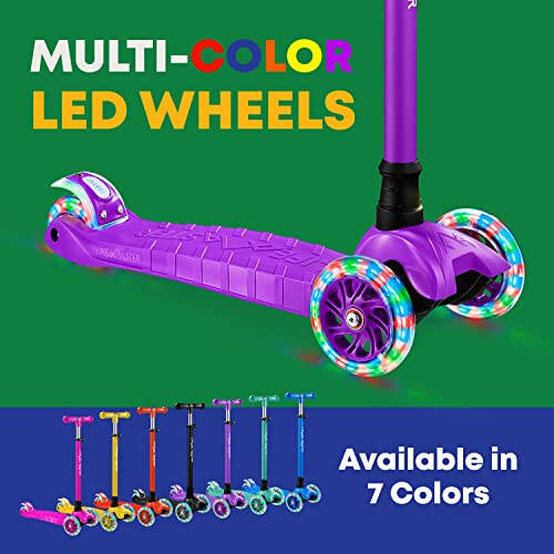 Kids Scooter – Children and Toddler 3 Wheel Kick Scooter – LED Wheel Lights Illuminate When Rolling Lifemaster - 6