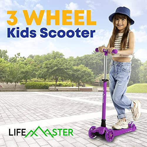 Kids Scooter – Children and Toddler 3 Wheel Kick Scooter – LED Wheel Lights Illuminate When Rolling Lifemaster - 7