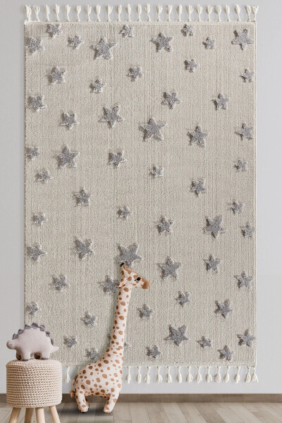 Kids - Starry Anti-Allergic Star Figured Baby Room Rug - 2