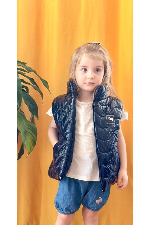 Kids Zippered Puffer Vest - 1