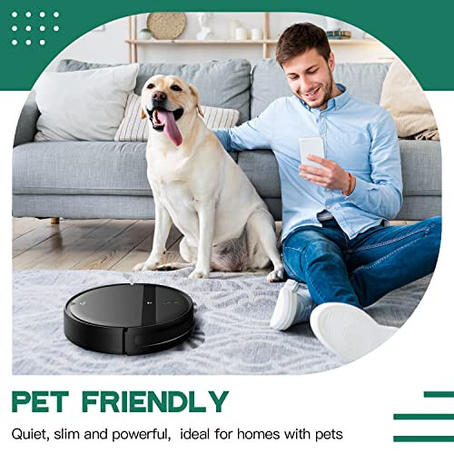 Kilgone Robot Vacuum and Mop Combo, App/Alexa with WiFi/Bluetooth, Self-Charging Mopping Robot Vacuum Cleaner, Set Schedule, Max Strong Suction Ideal for Pet Hair/Carpet/Hard Floor - 2