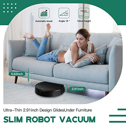 Kilgone Robot Vacuum and Mop Combo, App/Alexa with WiFi/Bluetooth, Self-Charging Mopping Robot Vacuum Cleaner, Set Schedule, Max Strong Suction Ideal for Pet Hair/Carpet/Hard Floor - 3