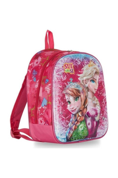 Kindergarten & Preschool Children's Backpack School Bag Elsa Frozen (2 Pack) 3-6 Years Old 5D Embossed 33CM Red - 2