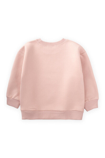 Kirpi Baskılı Sweatshirt 1-7 Yaş Pudra Pembe - 5