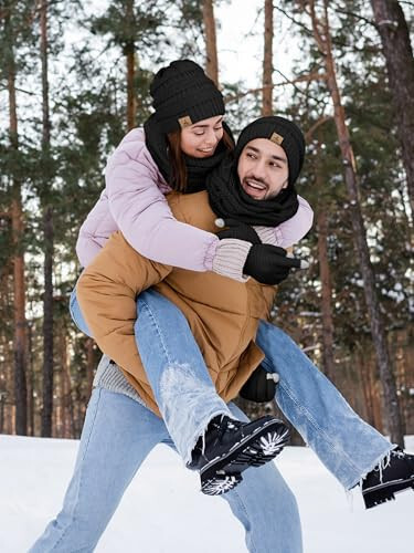 Kış Bere Şapkası Atkısı Eldivenleri, Sıcak Polar Örgü Kış Şapkaları Dokunmatik Eldivenler Boyunluk Seti Unisex Yetişkin için Kış Hediyeleri - 5