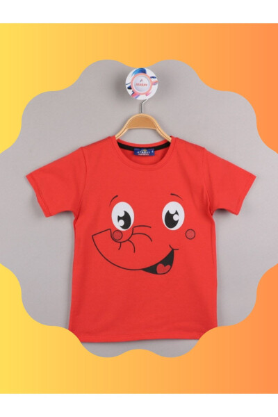 Kısa Kollu Tshirt / Tshirt Takım Erkek Yazlık Set Baskılı Bebek Takım Pamuklu - 3